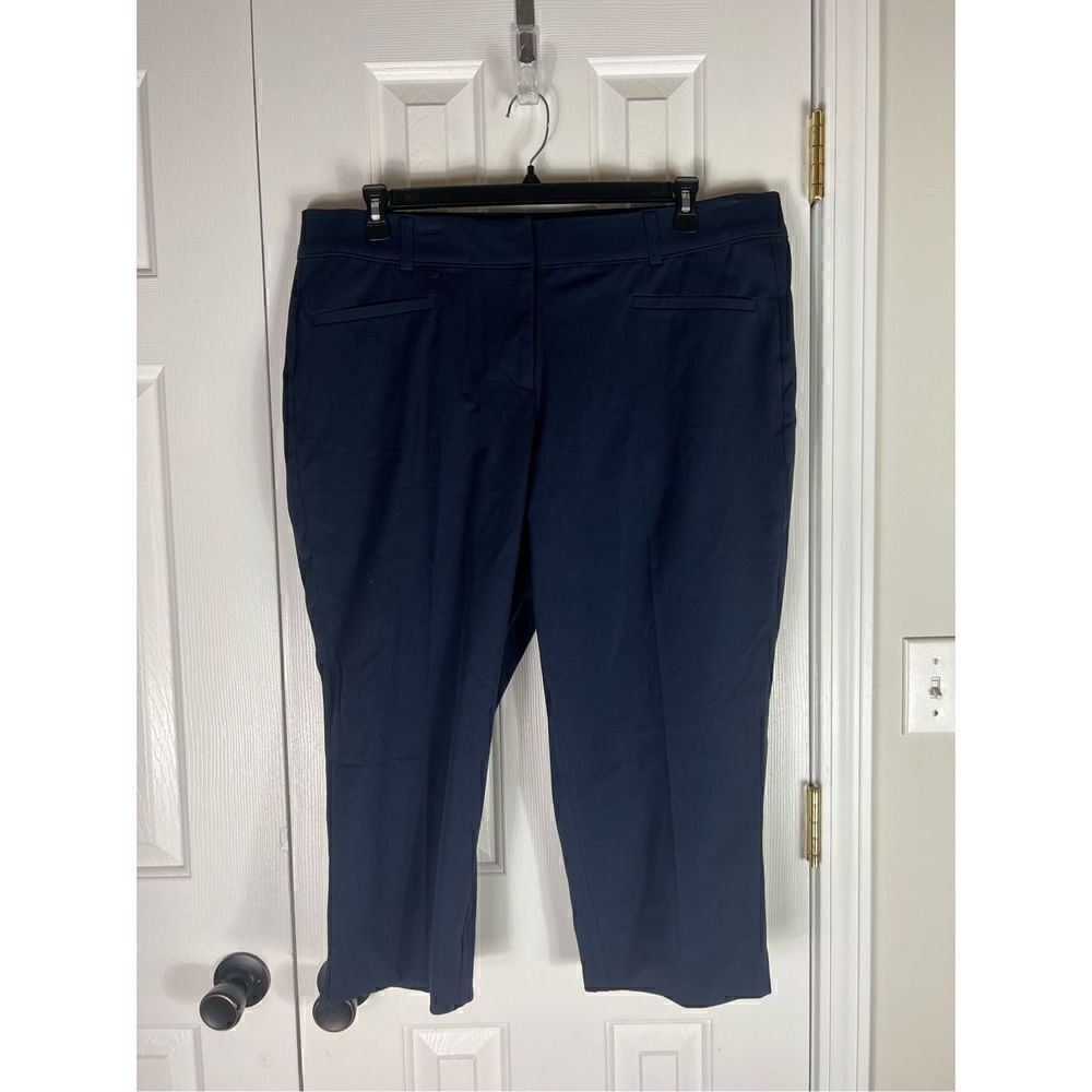 NWT Lane Bryant The Allie Slim Crop Navy Cropped Pants 18